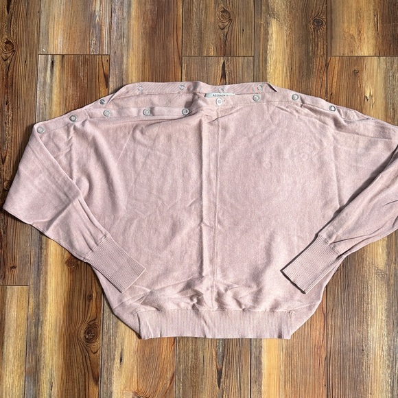 All Saints Sweaters - AllSaints Dusty Pink Button-Shoulder Sweater XS